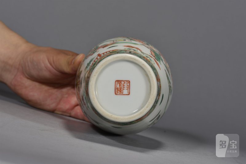 近现代 段茂发古彩人物梅瓶 - 图6